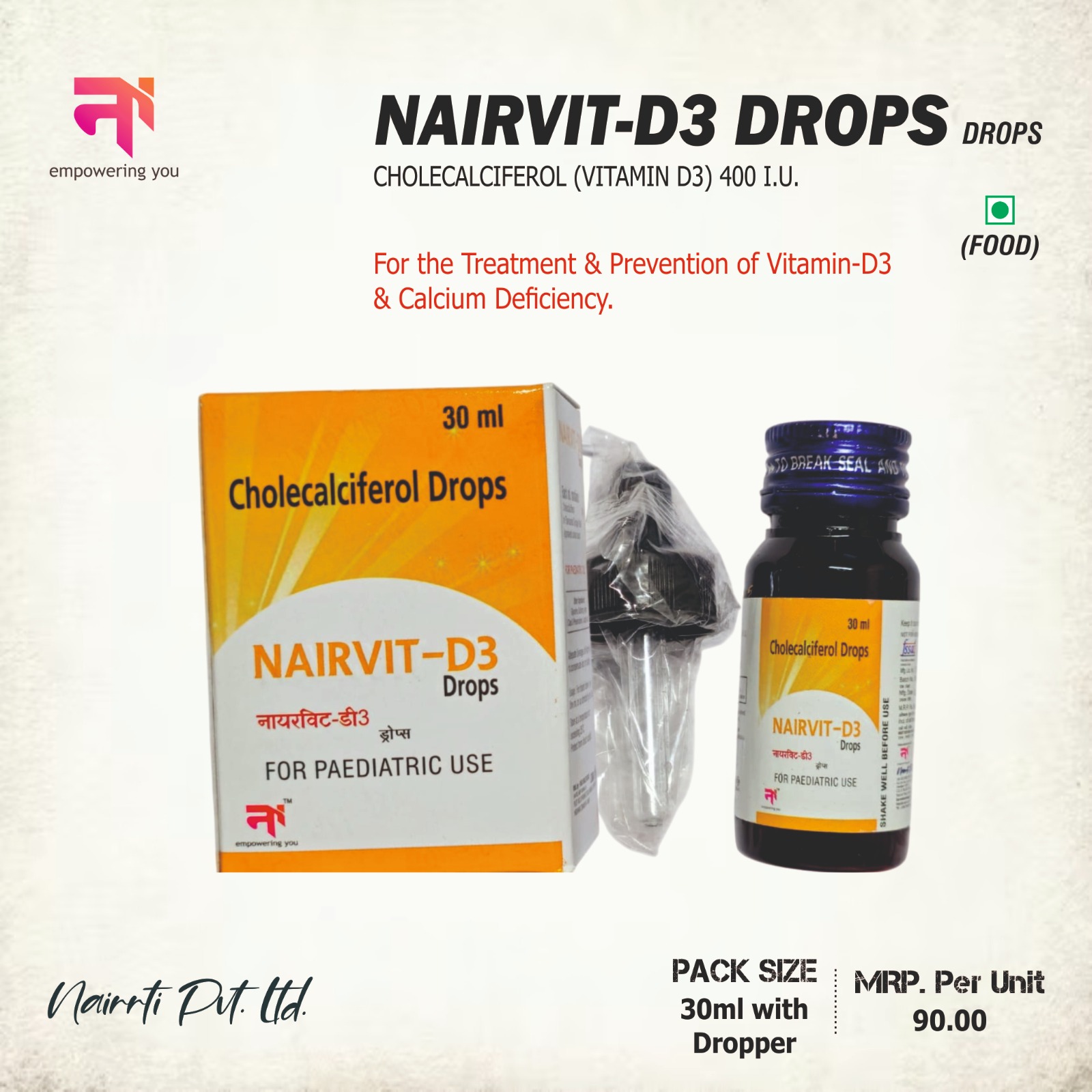 NAIRVIT D3 DROPS (FOOD)